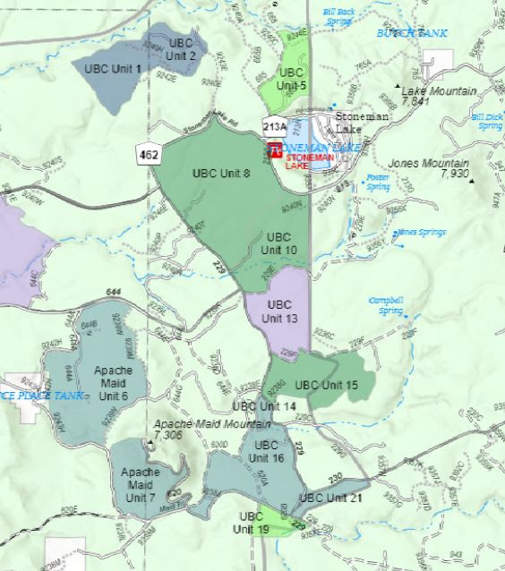 A map of the Red Rock Ranger District (RRRD) Upper Beaver Creek Project October 17 2023