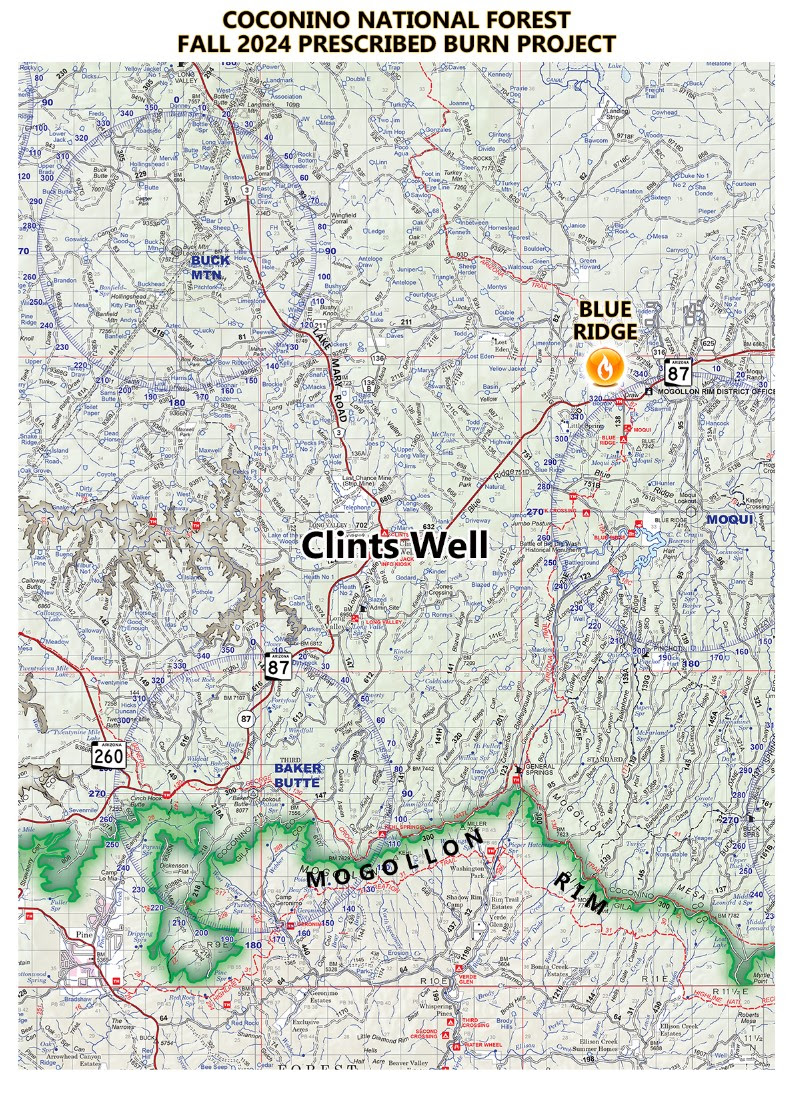 A map of the Blue Ridge Urban Interface prescribed burn on October 7 2024