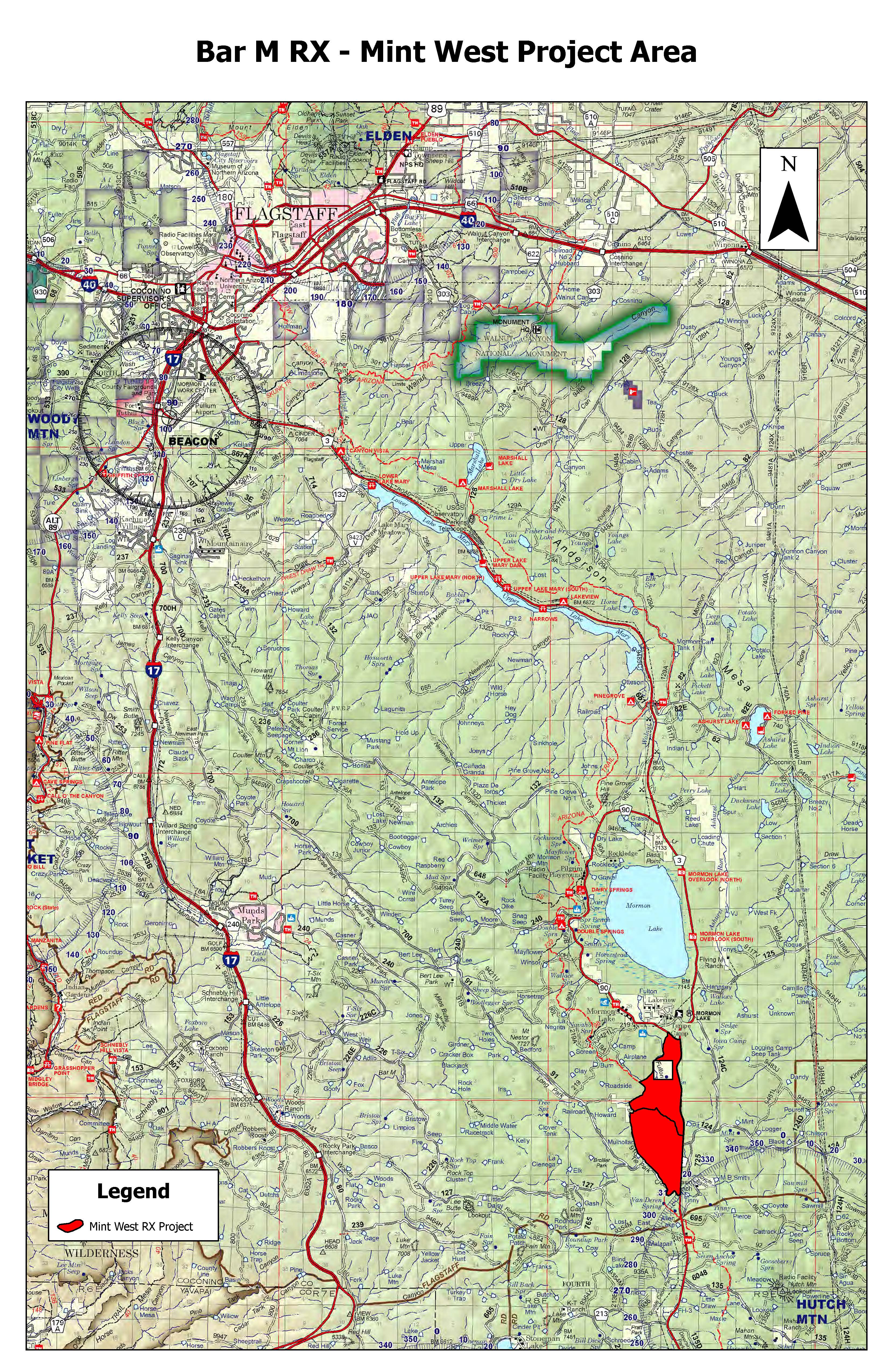 A map of the Mint West prescribed burn May 17 2024