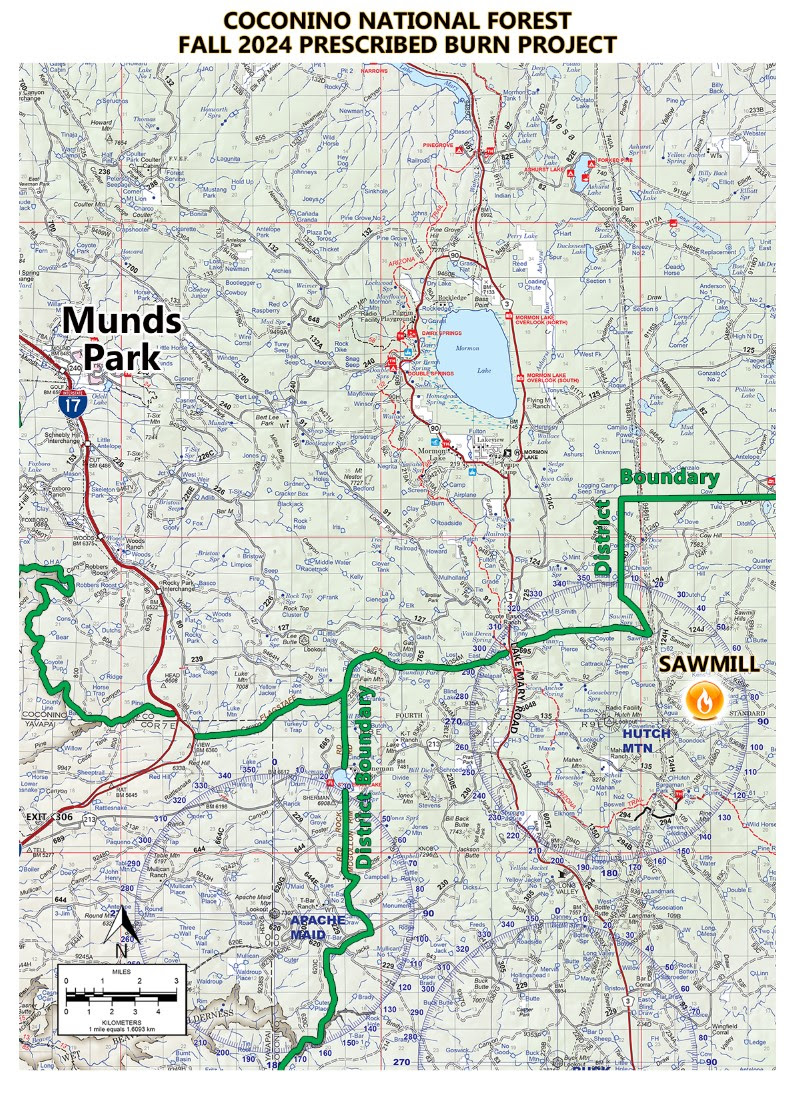 A map of the Sawmill prescribed burn on October 7 2024