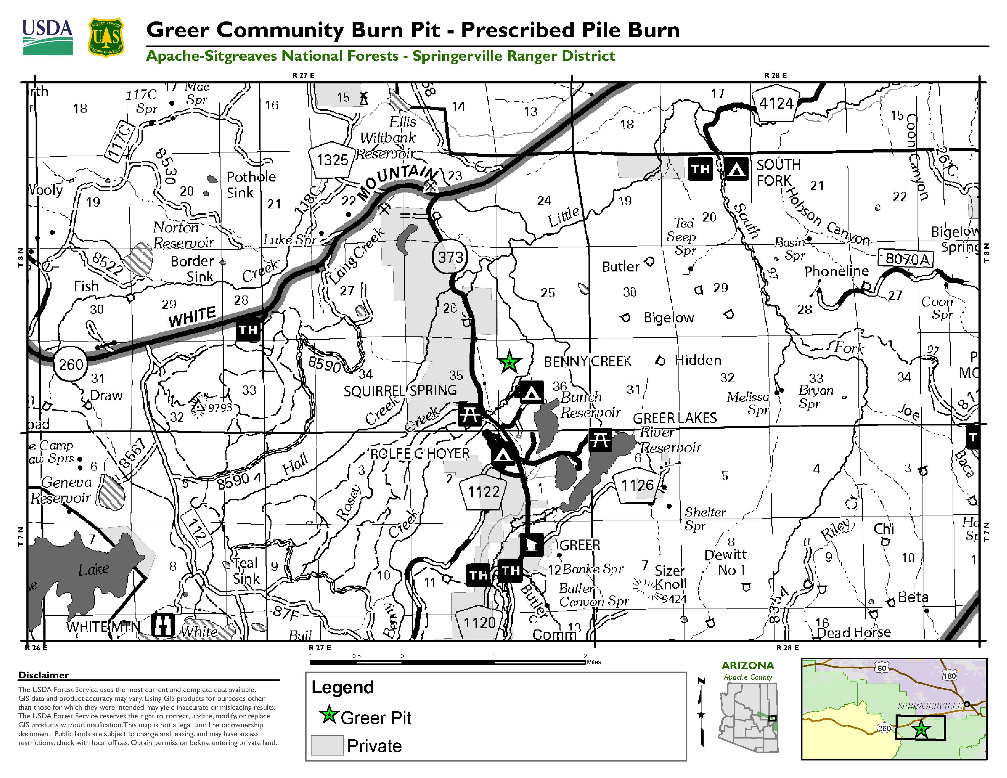 A photo of the Greer Pit prescribed pile burn January 5 2024