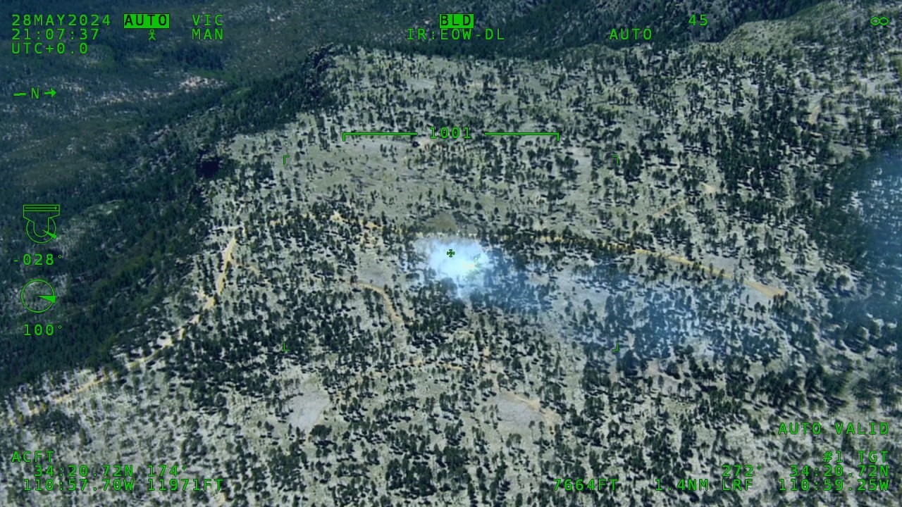 This is an aerial photo of the Rim Fire on May 28 2024