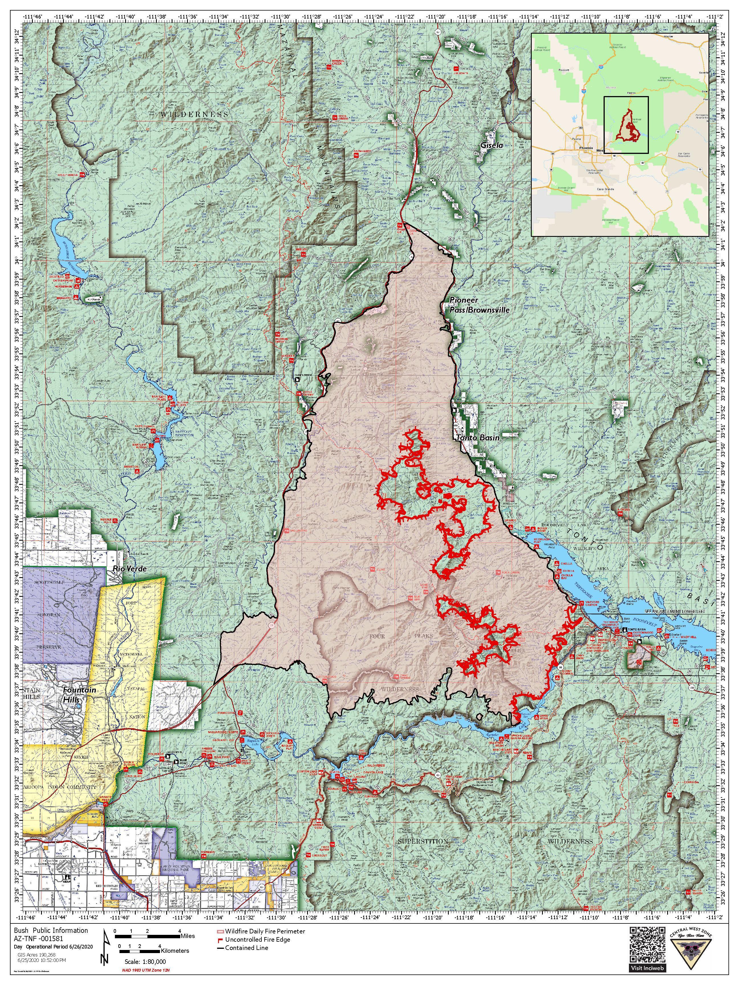 Bush Fire Map 6-26-20