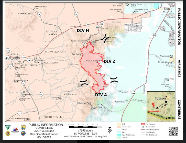 Contreras Fire Map 061822
