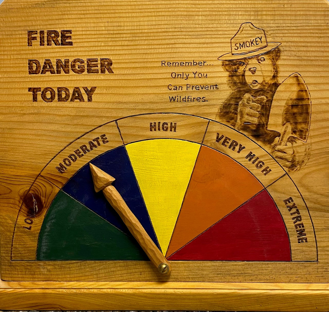 Photo of Smokey fire danger wheel