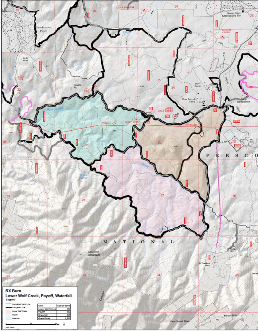 Lower Wolf Creek Prescribed Burn Planned on the Bradshaw Ranger District