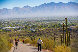 Photo of people walking on a path in Pima County