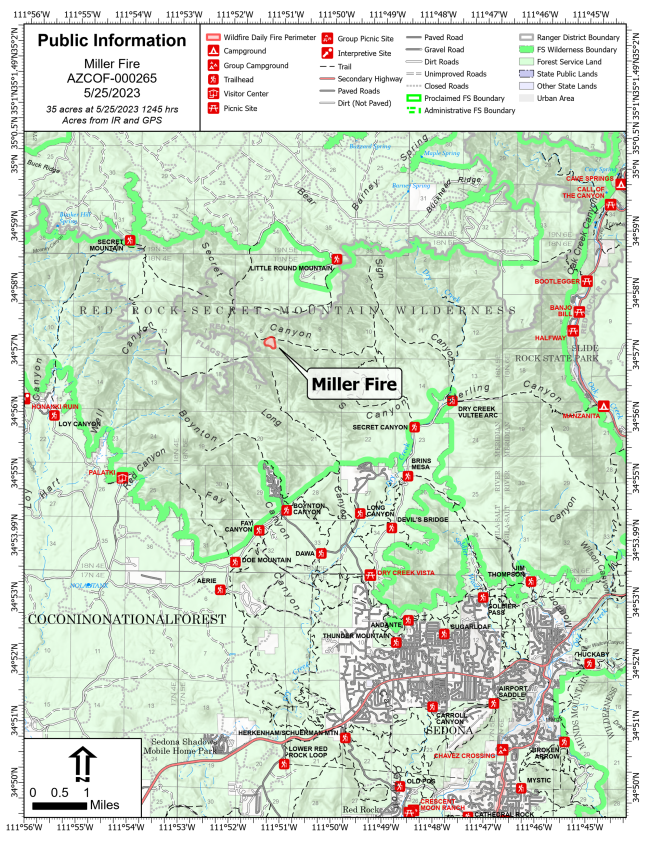 Map of Miller Fire